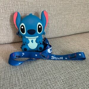 Stitch Blue Crossbody Bag with Lanyard